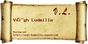 Végh Ludmilla névjegykártya