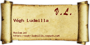 Végh Ludmilla névjegykártya