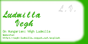 ludmilla vegh business card