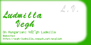 ludmilla vegh business card